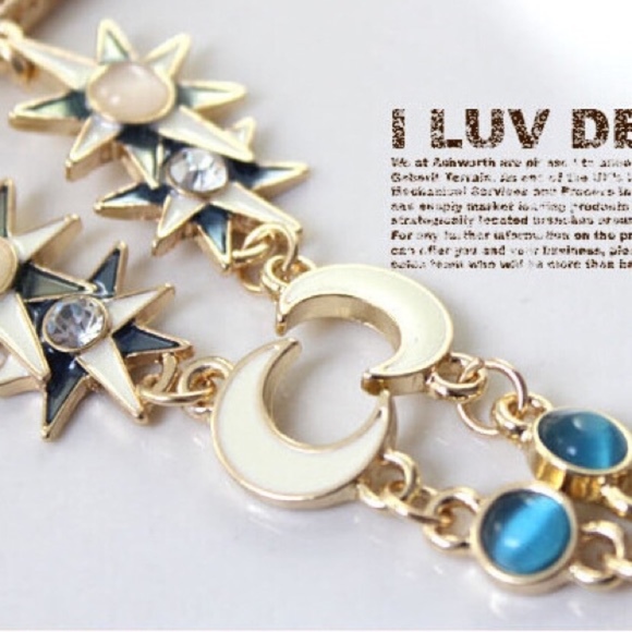 Sun Moon Star Astrology Mystic Statement Necklace - Picture 2 of 8